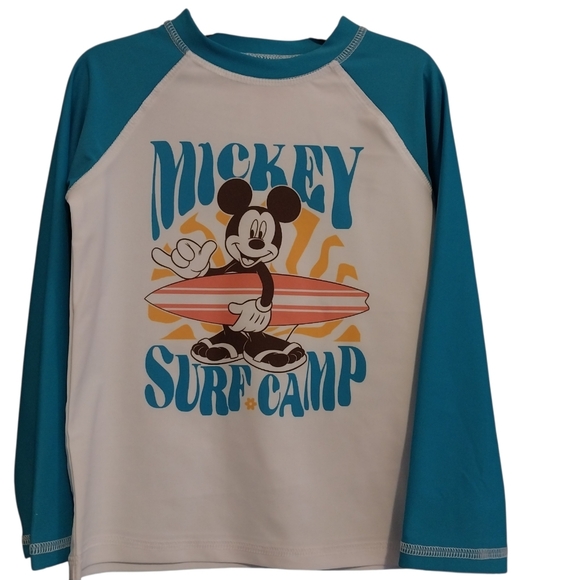 Mickey Mouse UPF 50+ Rash Guard & Swim Trunks Set Size 4T – Toddler Boys New - Picture 2 of 7